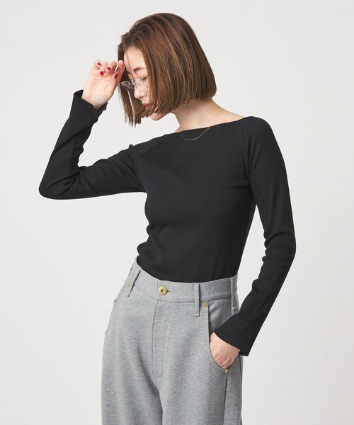 conte tシャツ 「conte」ボートネック ラグランスリーブカットソー