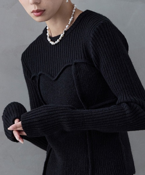 「etoll.」 長袖ニット FREE ブラック レディース_画像3