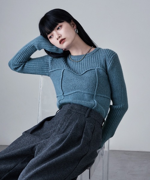 「etoll.」 長袖ニット FREE ブラック レディース_画像9