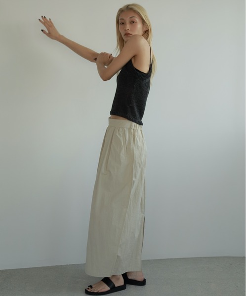 「anuke」 ノースリーブニット FREE チャコールグレー レディース_画像3