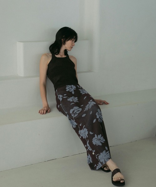 「anuke」 ノースリーブニット FREE チャコールグレー レディース_画像8