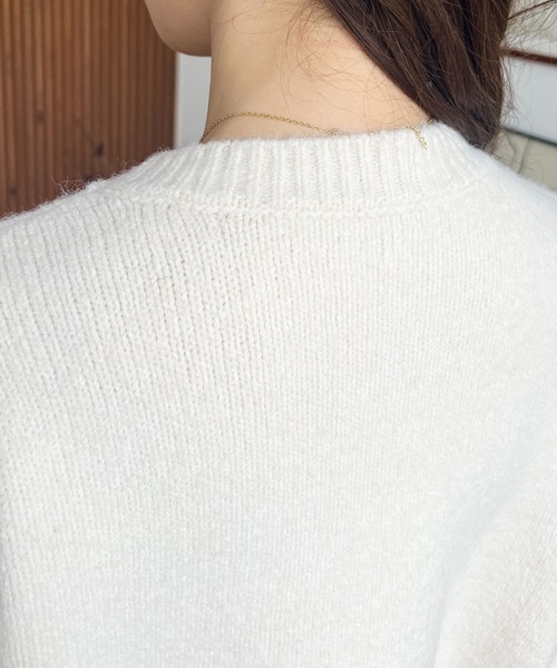 「moment+」 長袖ニット L アイボリー レディース_画像9