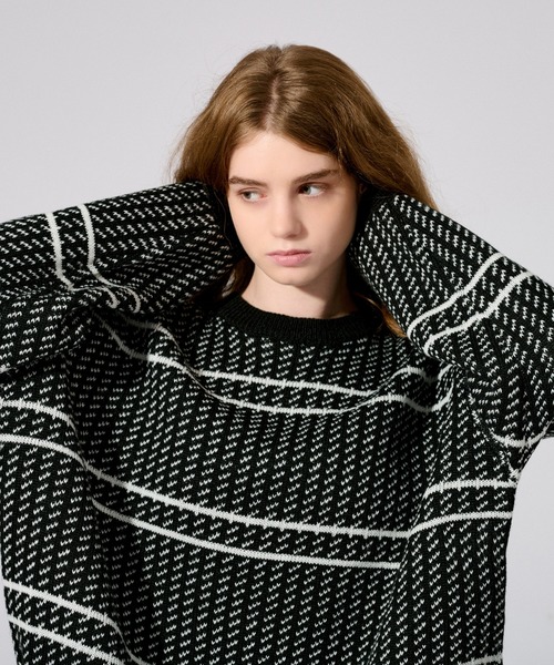 「WETTEMPT」 長袖ニット MEDIUM レッド メンズ_画像2