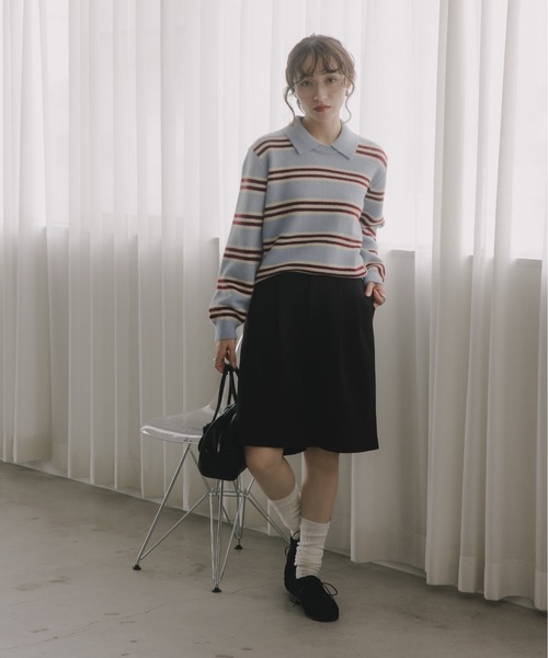 「210nouve」 長袖ニット FREE アイボリー レディース_画像4