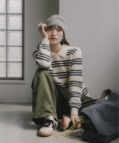 「210nouve」 長袖ニット FREE アイボリー レディース_画像9