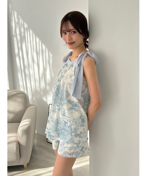 SNIDEL HOME パジャマ ルームウェア リボンセットアップ レディース