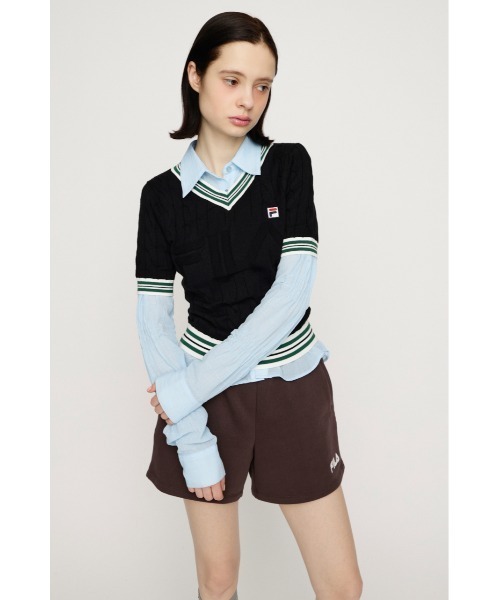 SLY（スライ） ニット セーター FILA x SLY CABLE KNIT TOPS フィラ