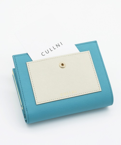 二つ折り財布 財布 Leather Combination Pocket Clasp Wallet メンズ レディースの画像