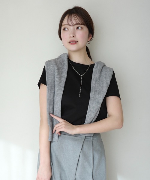 「anuans」 半袖Tシャツ SMALL ホワイト レディース_画像9