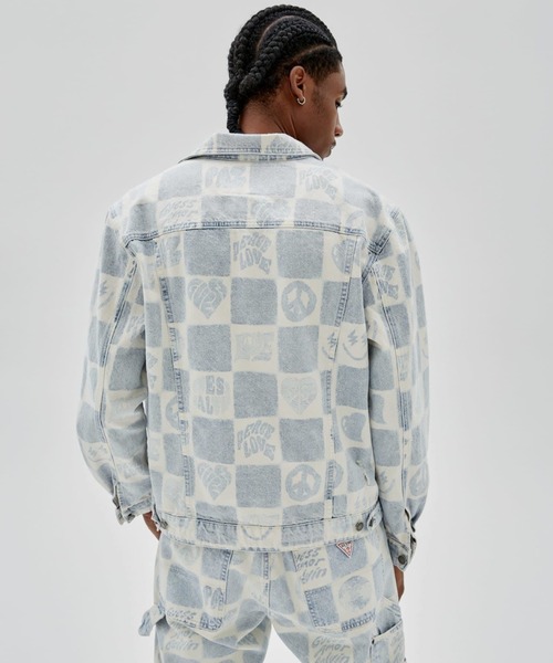 「Guess」 デニムジャケット X-LARGE ブルー メンズの画像