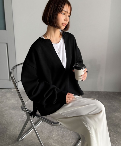 「classicalelf」 長袖カットソー MEDIUM グレイッシュベージュ レディース_画像6