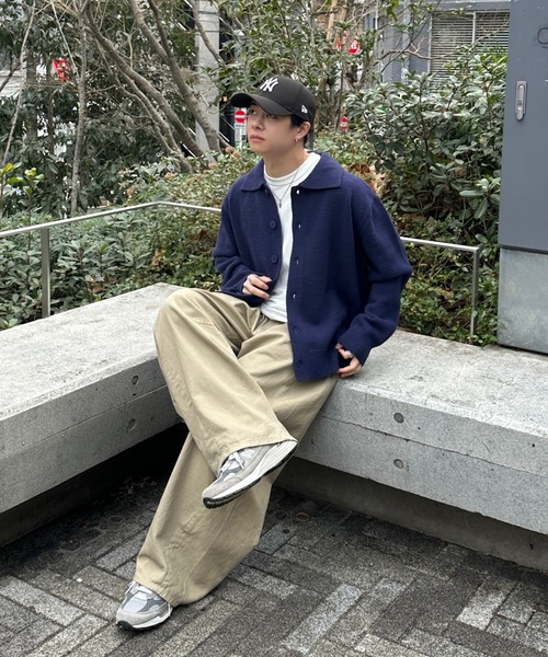 「ADAMASTE」 カーディガン MEDIUM ブルー メンズ_画像5