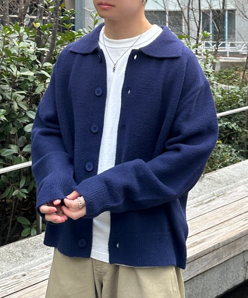 「ADAMASTE」 カーディガン MEDIUM ブルー メンズ_画像7