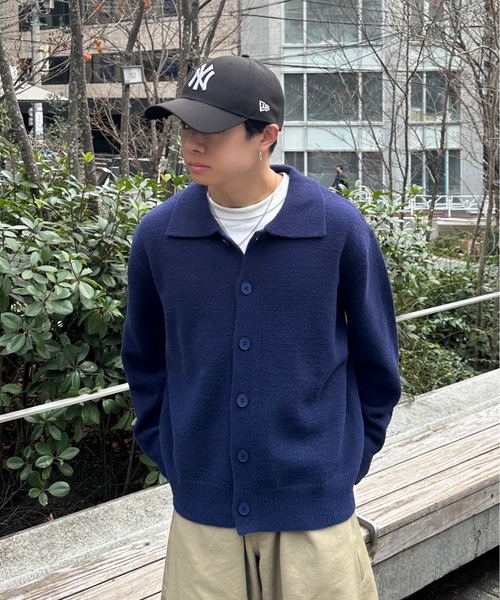 「ADAMASTE」 カーディガン MEDIUM ブルー メンズ_画像9