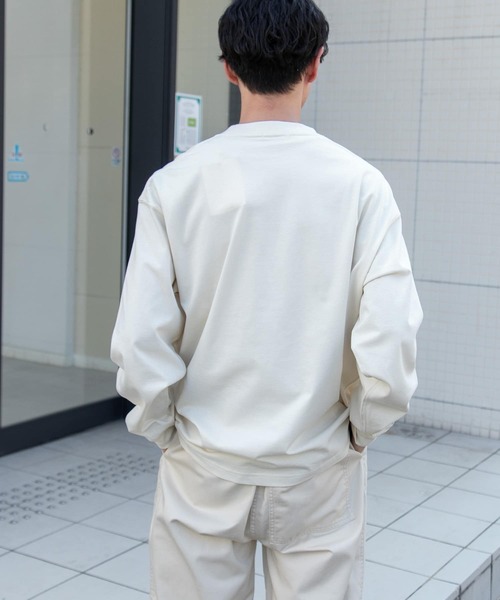 「FORK&SPOON」 長袖Tシャツ 5 ベージュ メンズ_画像4