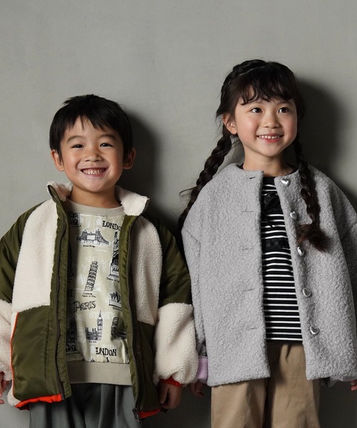 「MAKE YOUR DAY」 「KIDS」ノーカラージャケット 130 ブラック キッズ_画像8