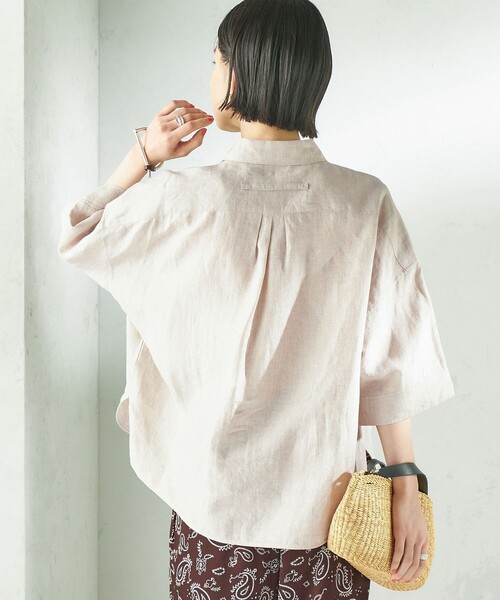 TICCA（ティッカ） リネンシャツ ブラウス シャツ 半袖 TICCA:「手洗い