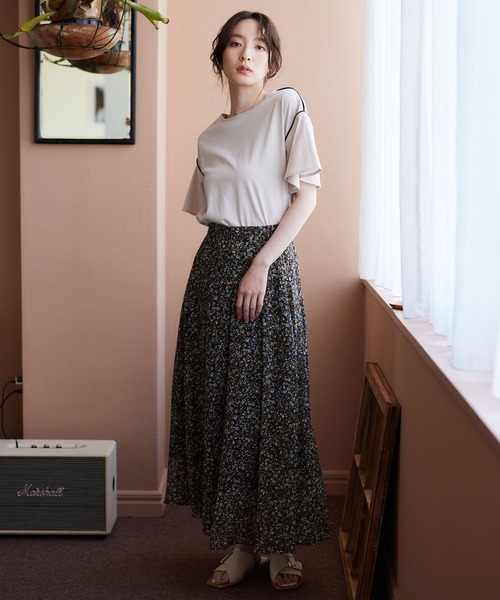 「Andemiu」 ロングスカート FREE ブルー レディース_画像6