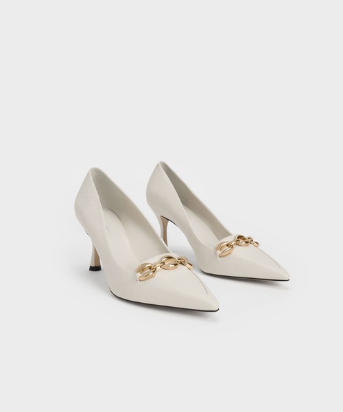 「CHARLES & KEITH」 パンプス 25.5cm ブラック レディース_画像6