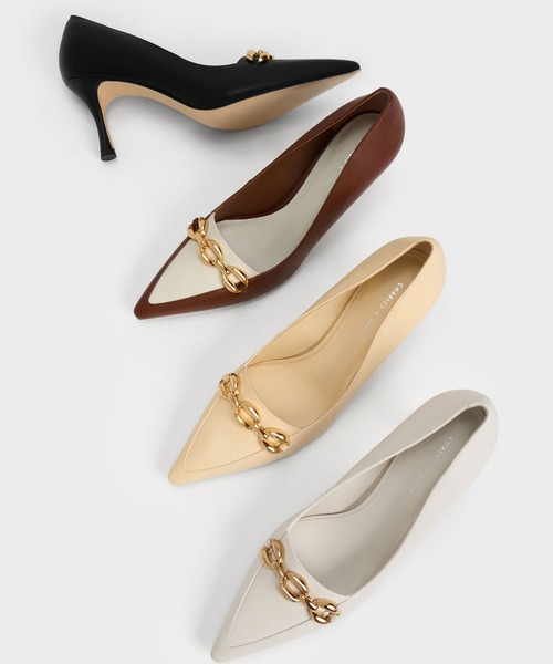 「CHARLES & KEITH」 パンプス 25.5cm ブラック レディース_画像8