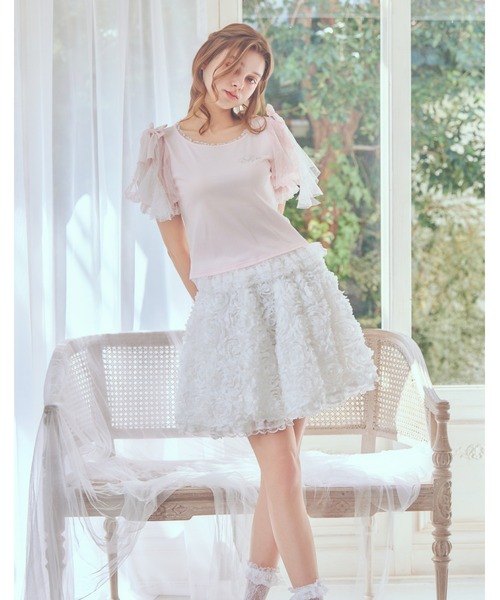 mellfy memory（メルフィーメモリー） tシャツ Melty ribbon puff tops