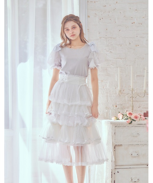 mellfy memory（メルフィーメモリー） tシャツ 半袖 Melty ribbon puff