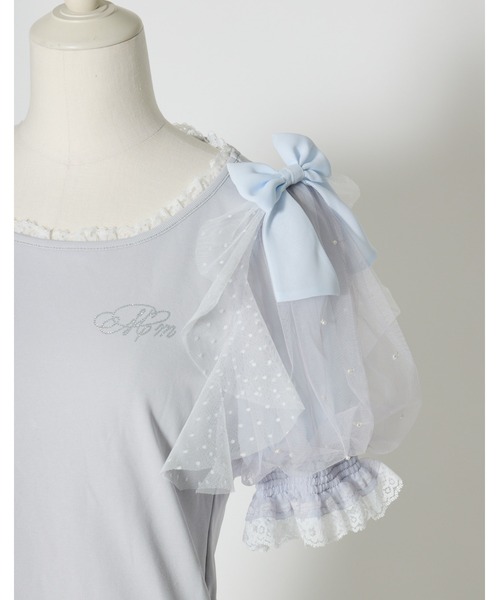 mellfy memory（メルフィーメモリー） tシャツ Melty ribbon puff tops