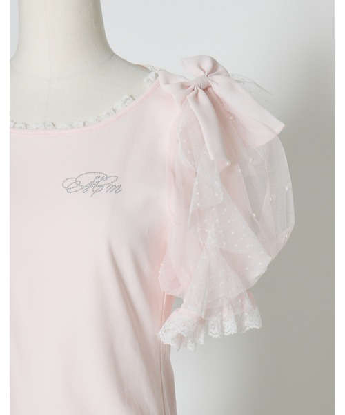 mellfy memory（メルフィーメモリー） tシャツ Melty ribbon puff tops