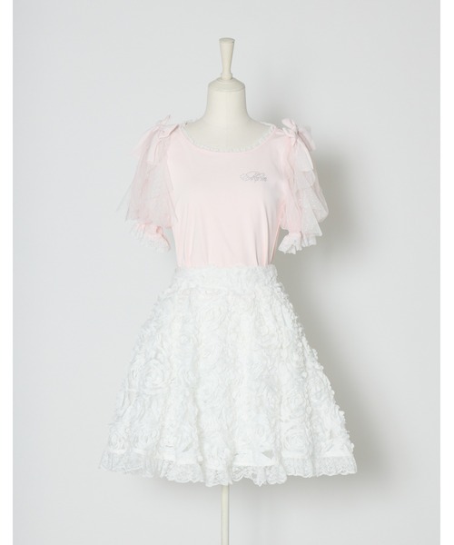 mellfy memory（メルフィーメモリー） tシャツ Melty ribbon puff tops
