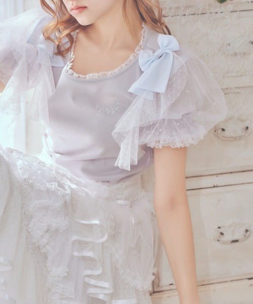 mellfy memory（メルフィーメモリー） tシャツ 半袖 Melty ribbon puff