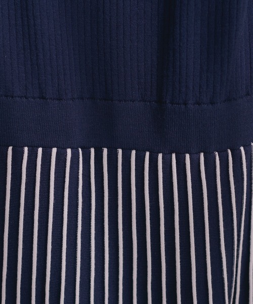 「natural couture」 ニットワンピース FREE ネイビー レディース_画像4
