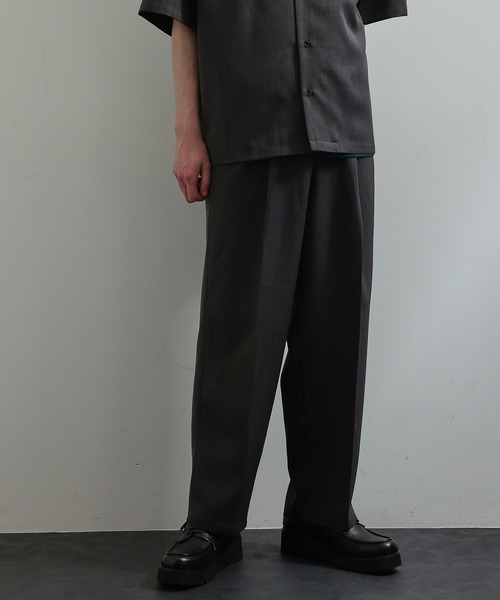 「JUNRED」 スラックス L チャコールグレー メンズ_画像4