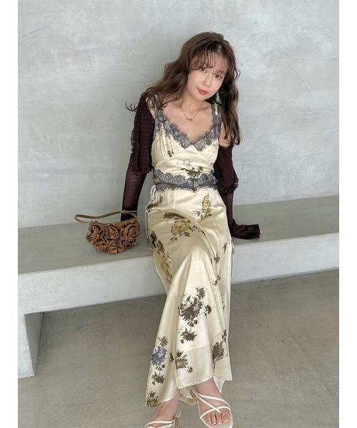 「SNIDEL」 キャミソールワンピース 0 ブラック レディース_7