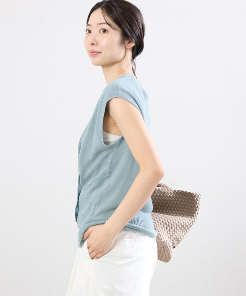 イエナ IENA 25SS ラペルドショートジレ ベスト リネン混 F ブラック ラペルドショートジレ（ジレ）｜IENA（イエナ）の通販｜BAYCREW'S STORE