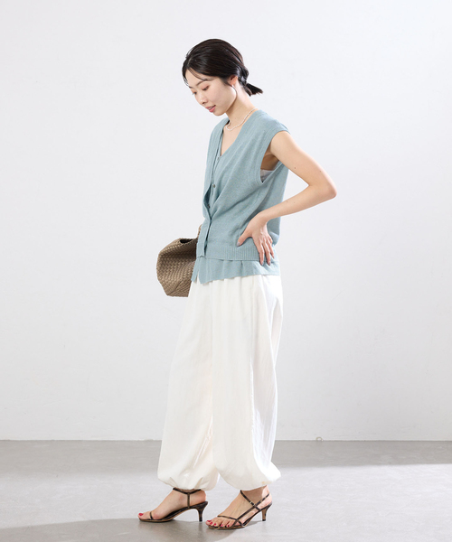 イエナ IENA 25SS ラペルドショートジレ ベスト リネン混 F ブラック ラペルドショートジレ（ジレ）｜IENA（イエナ）の通販｜BAYCREW'S STORE