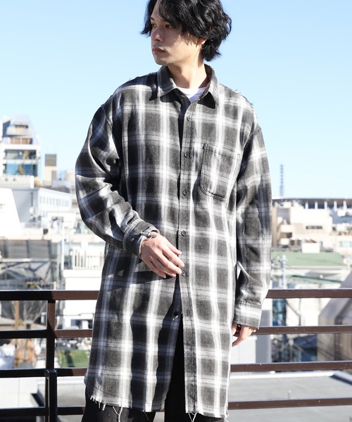 「8(eight)」 「Jungle Storm」長袖シャツ MEDIUM ブルー メンズ_画像4