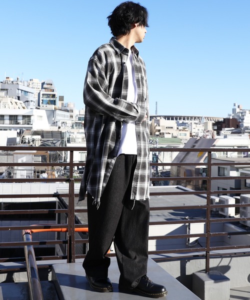 「8(eight)」 「Jungle Storm」長袖シャツ MEDIUM ブルー メンズ_画像5