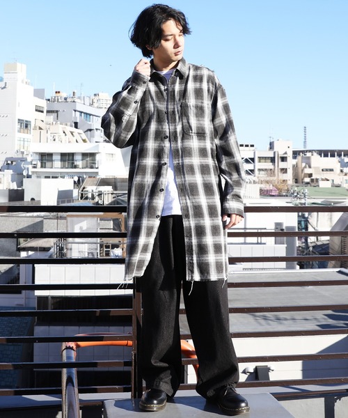 「8(eight)」 「Jungle Storm」長袖シャツ MEDIUM ブルー メンズ_画像7