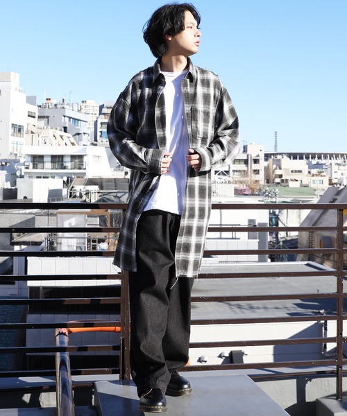 「8(eight)」 「Jungle Storm」長袖シャツ MEDIUM ブルー メンズ_画像8