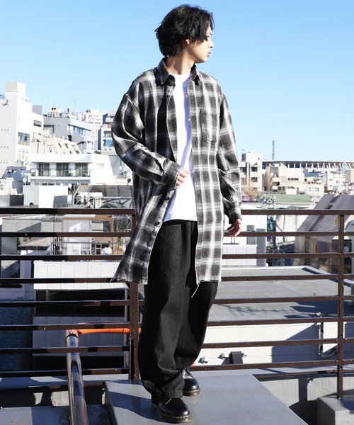 「8(eight)」 「Jungle Storm」長袖シャツ MEDIUM ブルー メンズ_画像9