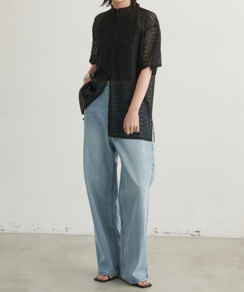 「Aunt Marie's」 半袖ブラウス FREE ホワイト レディース_画像7