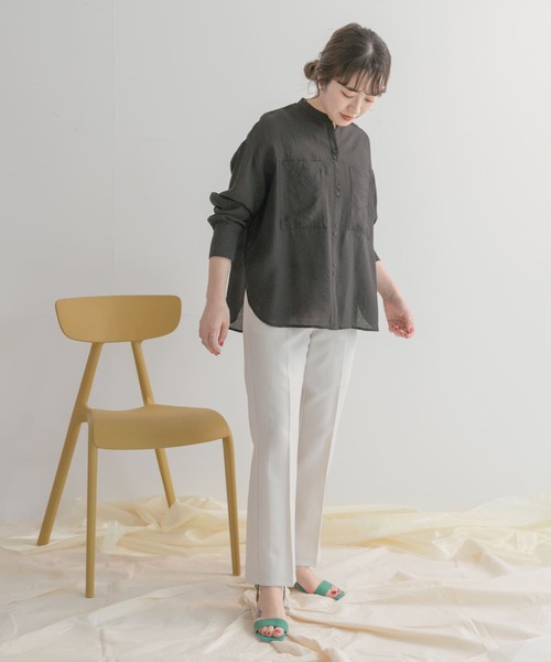 「URBAN RESEARCH」 長袖ブラウス FREE ブルー レディース_画像6