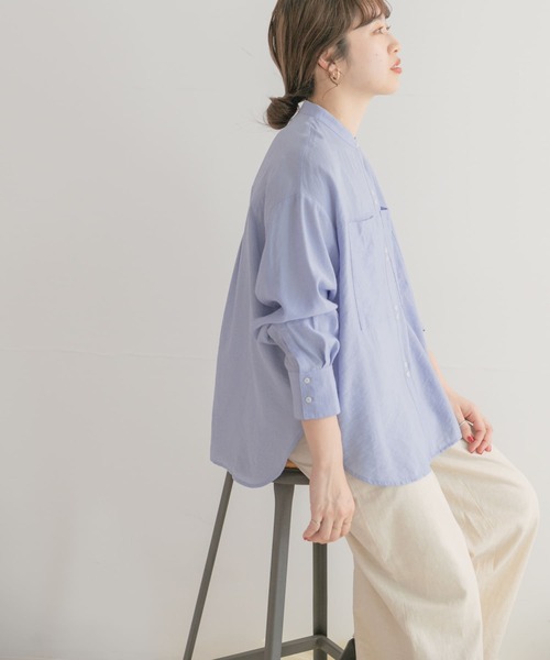 「URBAN RESEARCH」 長袖ブラウス FREE ブルー レディース_画像8