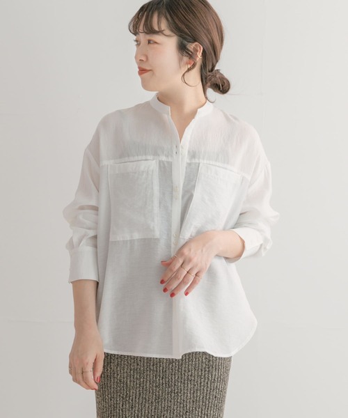 「URBAN RESEARCH」 長袖ブラウス FREE ブルー レディース_画像9