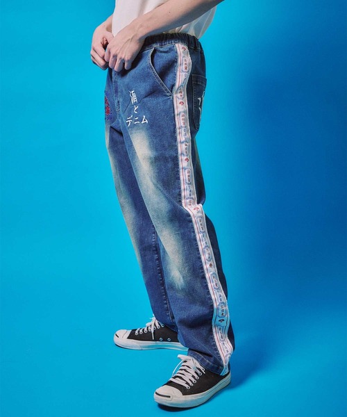 「JACKROSE」 デニムパンツ L ライトインディゴブルー メンズ_画像4