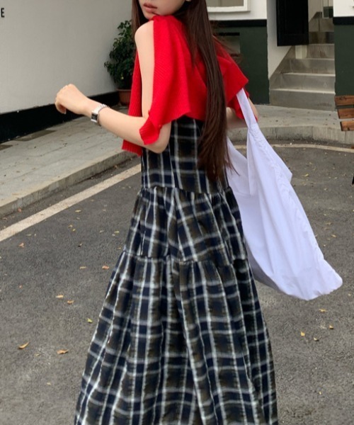 「FREE STYLISTS」 ノースリーブワンピース M グリーン レディース_画像4