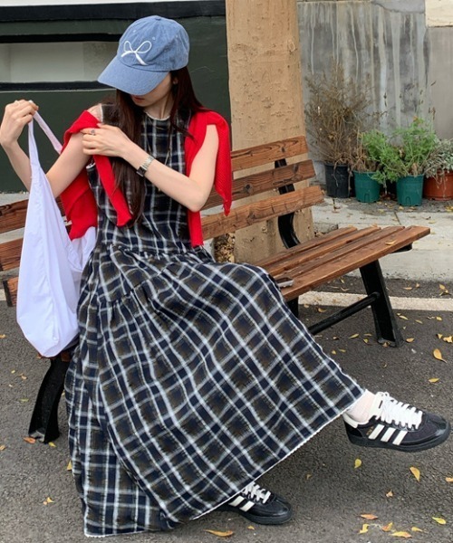 「FREE STYLISTS」 ノースリーブワンピース M グリーン レディース_画像5