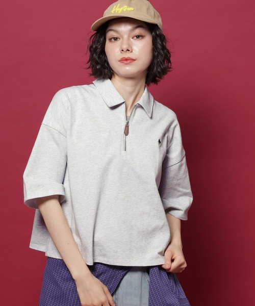「POLO BCS」 半袖カットソー LARGE パープル レディース_画像7