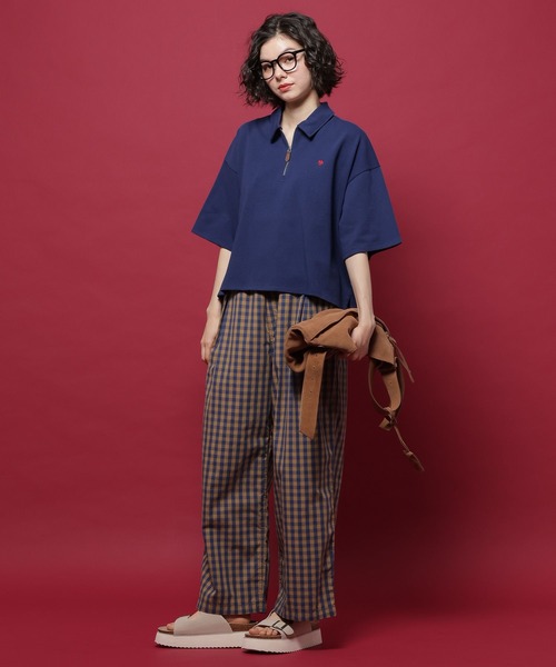 「POLO BCS」 半袖カットソー LARGE パープル レディース_画像8