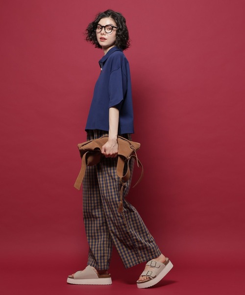 「POLO BCS」 半袖カットソー LARGE パープル レディース_画像9